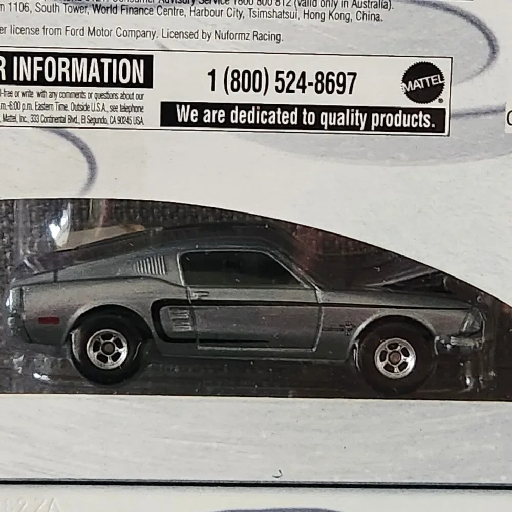 Lot of 2 NIP 100% Hotwheels Ford Series 65' and 67' Mustang 1:64 Die Cast Cars